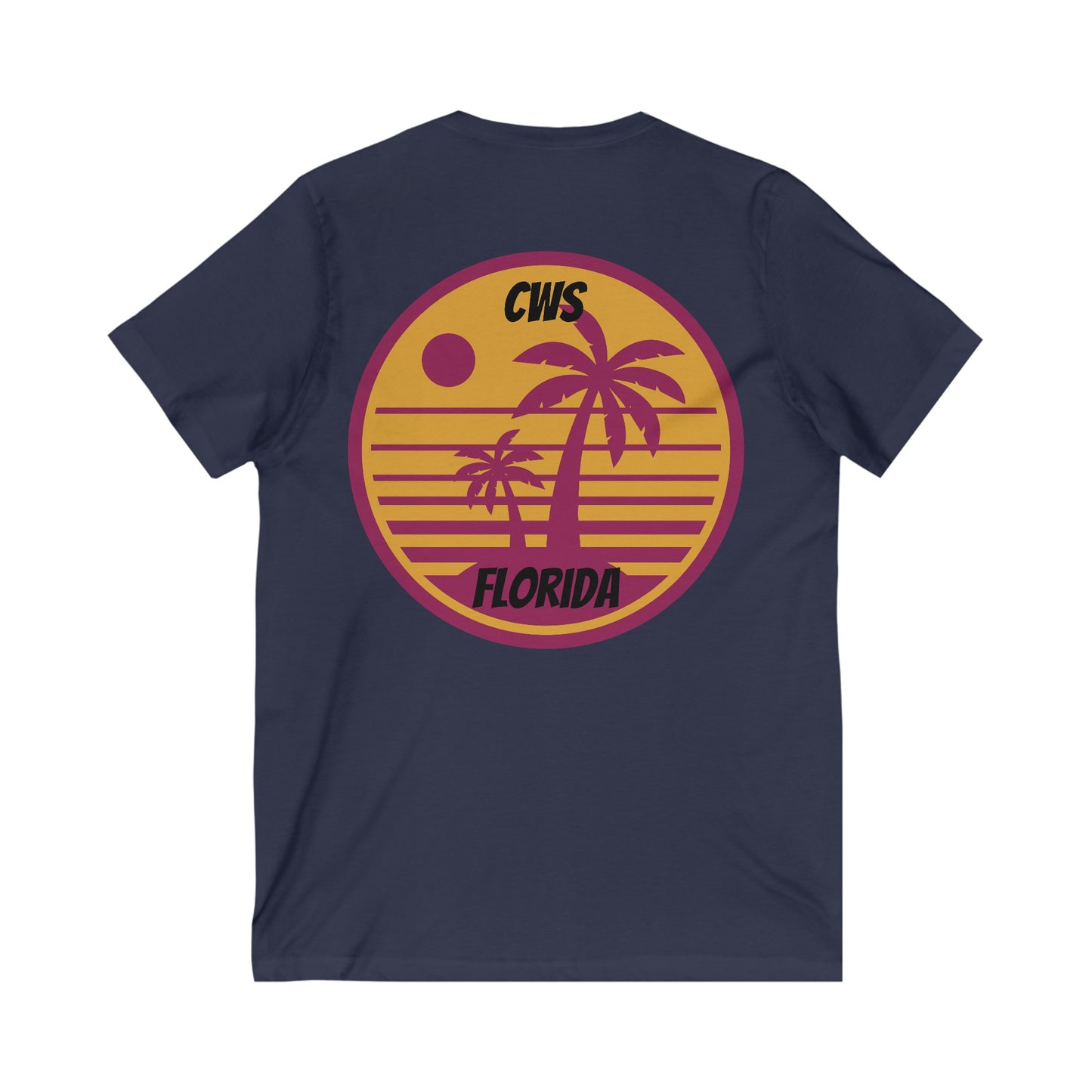 CWS Florida Palm Trees Unisex Jersey Short Sleeve V-Neck Tee By Cozy Winter Store (ships within USA only)