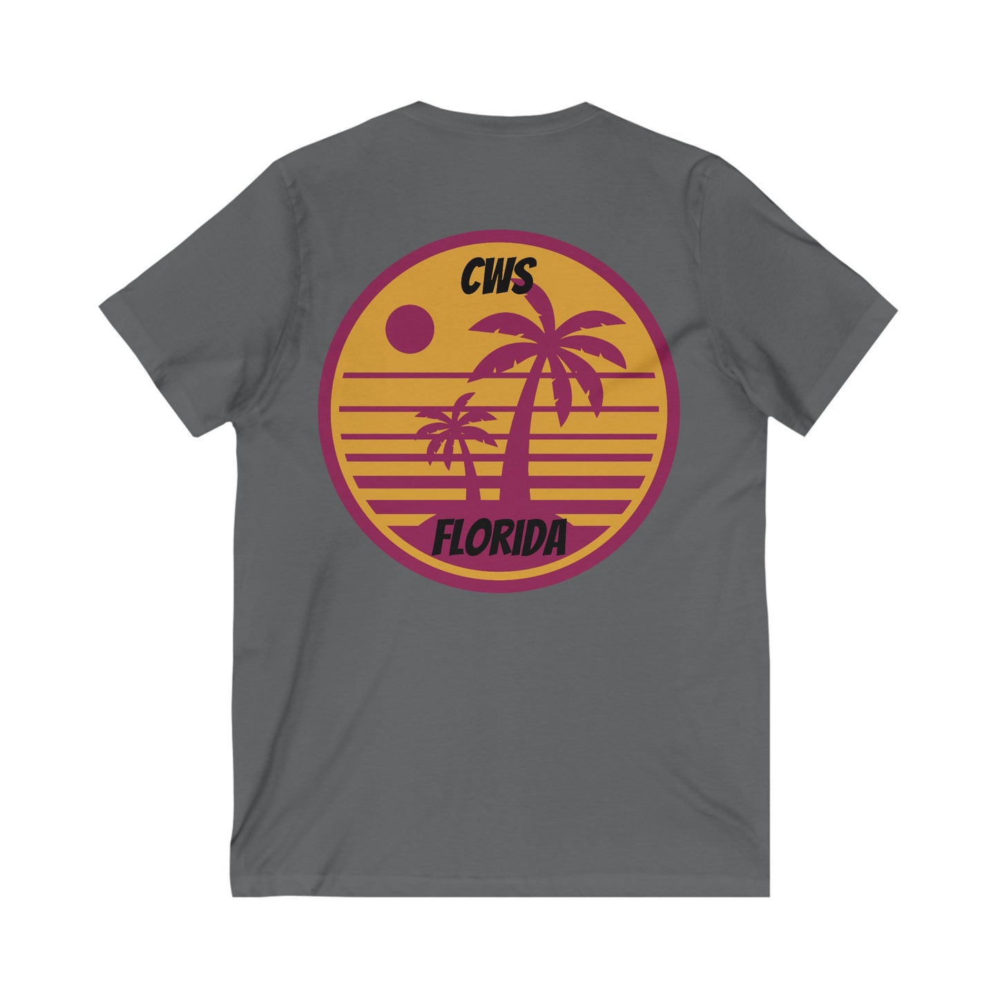 CWS Florida Palm Trees Unisex Jersey Short Sleeve V-Neck Tee By Cozy Winter Store (ships within USA only)