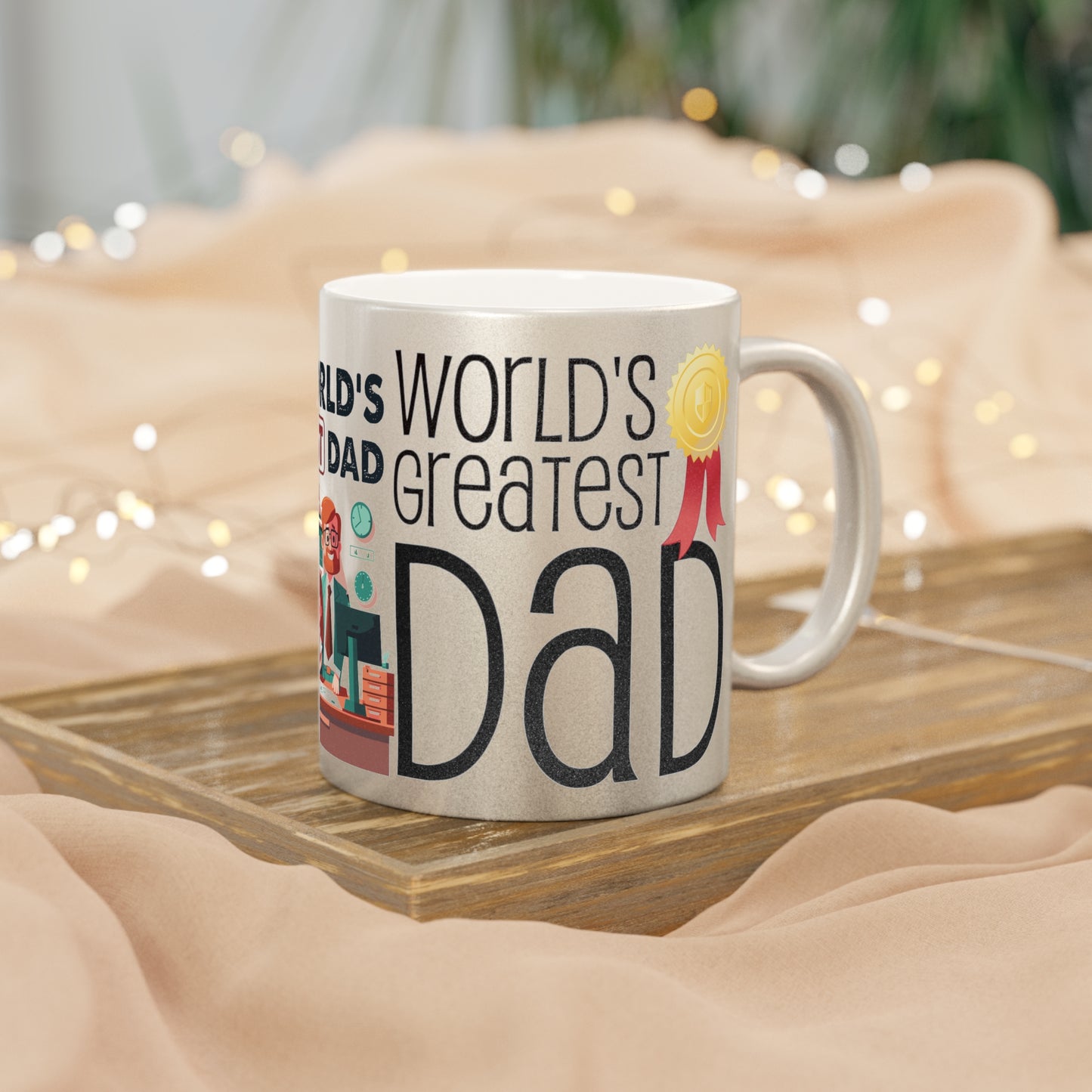 CWS Celebrations Fathers Day Metallic Mug (Silver\Gold)