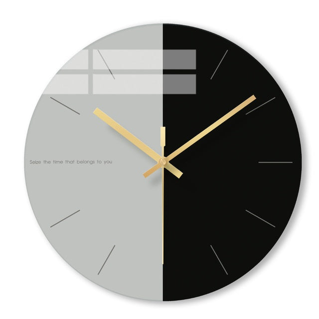 Tempered glass wall clock