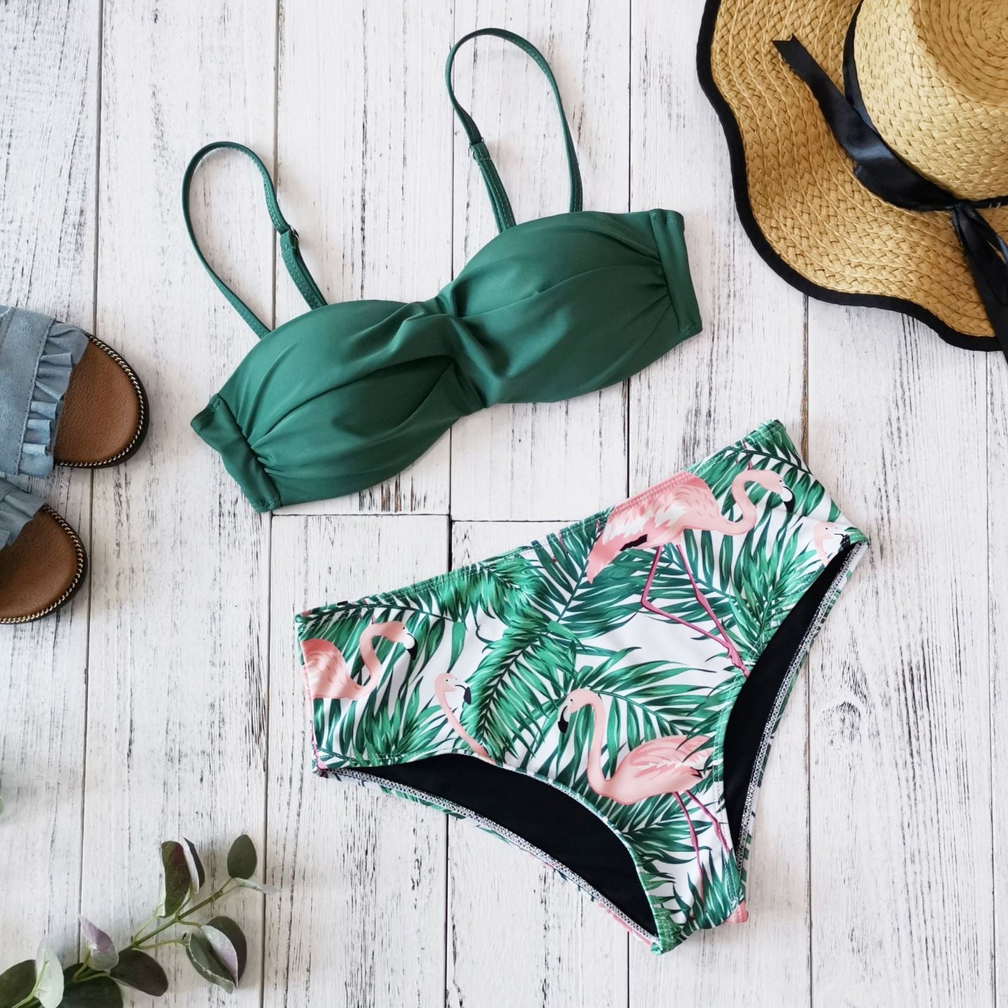 Printed bikini swimsuit