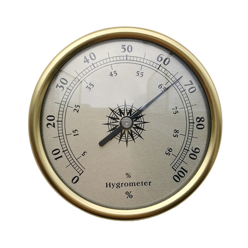 Analog Thermometer And Hygrometer, Aluminum Outer Ring, Aluminum Dial