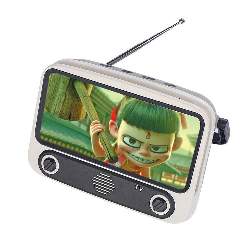 Upgrade Wireless Retro TV Card Bluetooth Speaker Phone Holder Gift