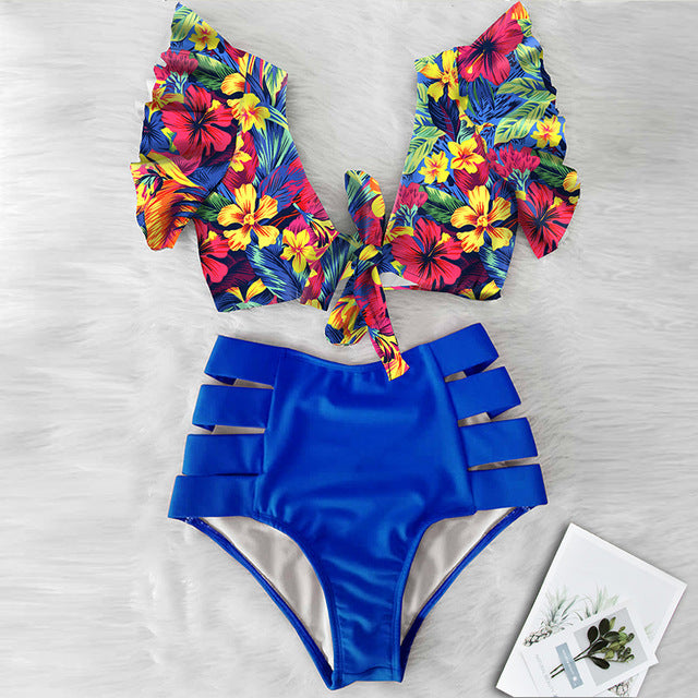 High waist bikini sexy 2-piece set