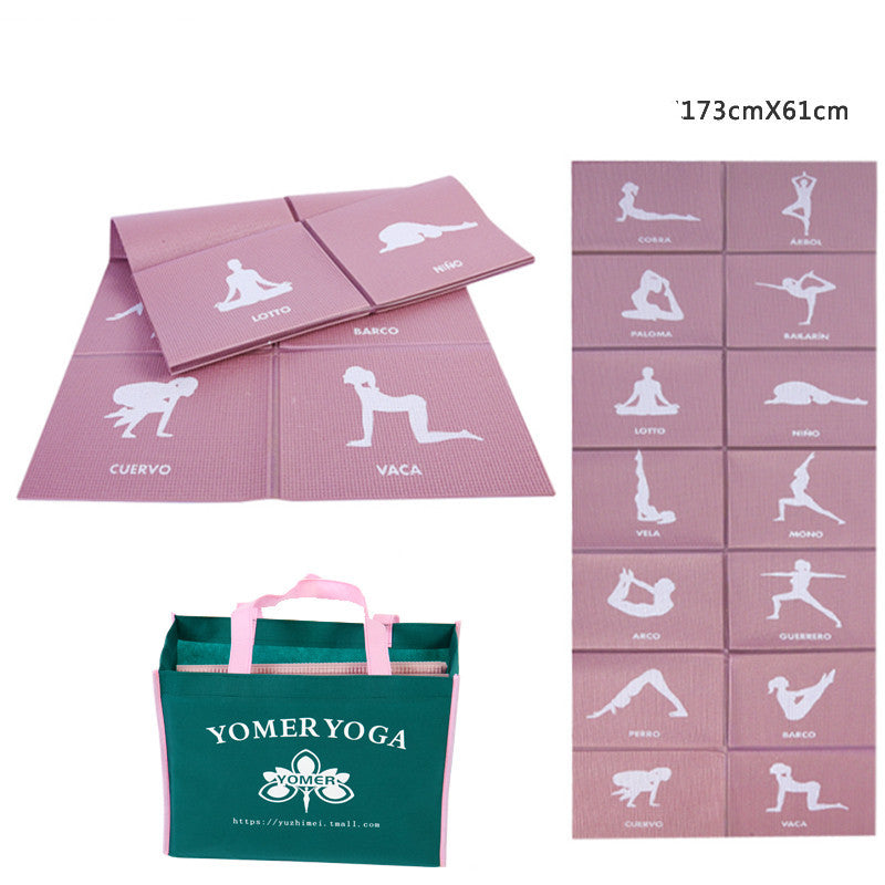 Foldable and portable yoga mat