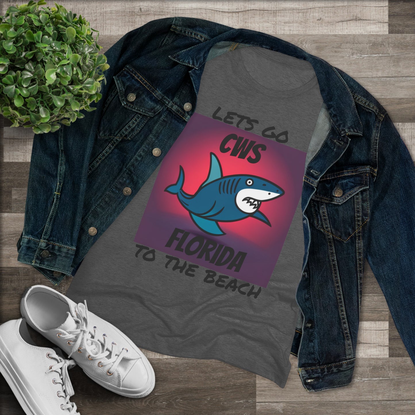 CWS Florida Funny Shark Triblend-T-Shirt für Damen von Cozy Winter Store (Versand nur innerhalb der USA)