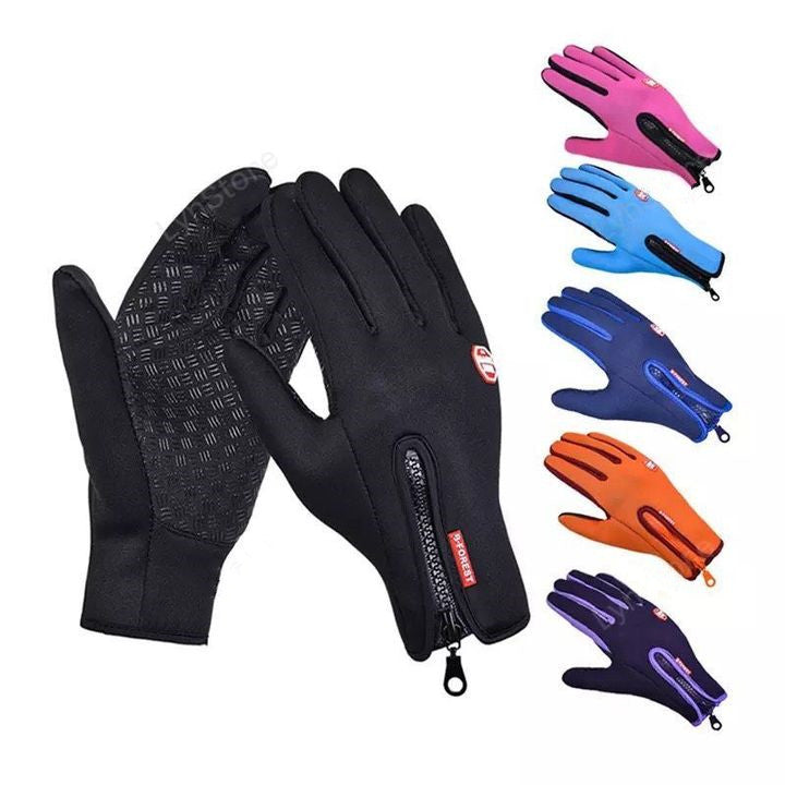 Winterhandschuhe Touchscreen Reiten Motorrad Schiebe wasserdichte Sporthandschuhe mit Fleece