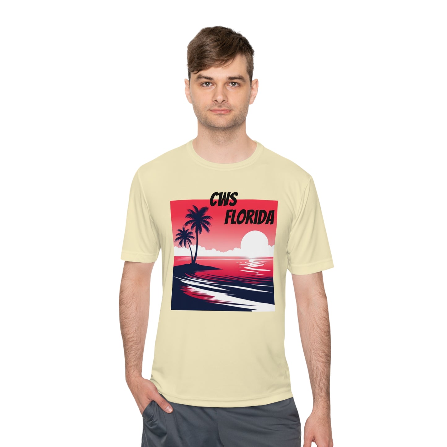 CWS Florida Sunset Unisex Moisture Wicking Tee By Cozy Winter Store (ships within USA only)