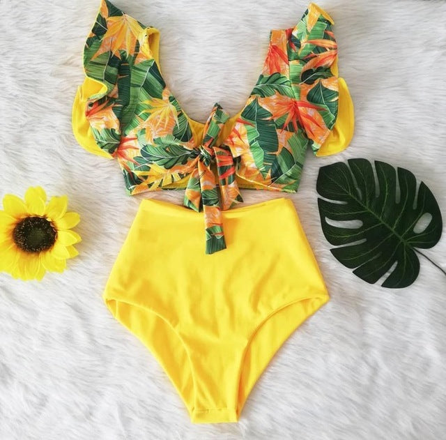 High waist bikini sexy 2-piece set