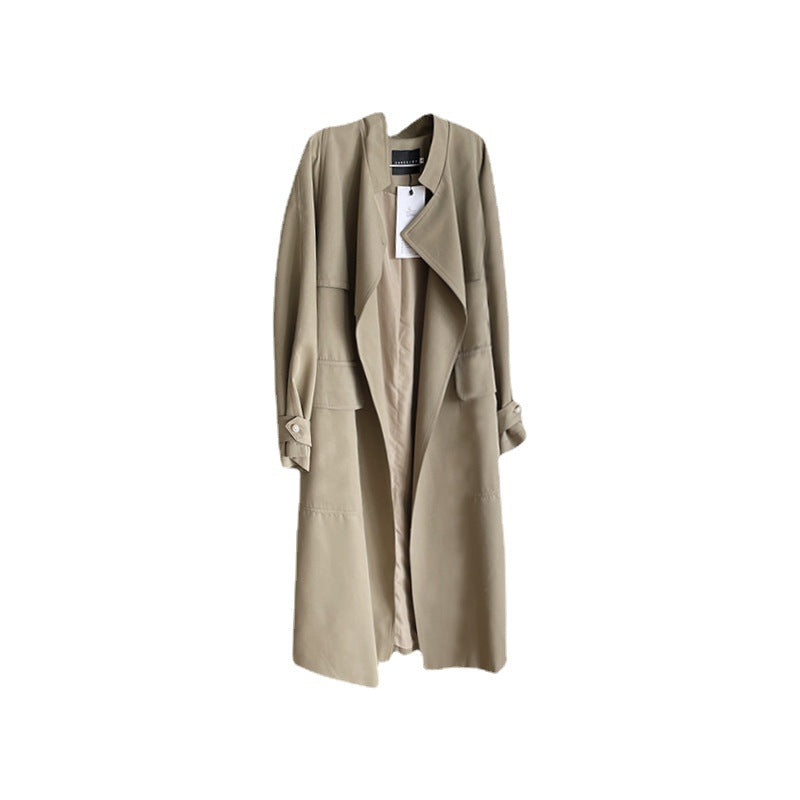 Langer modischer Trenchcoat für Damen