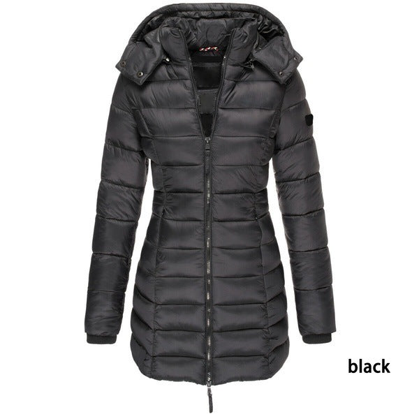 Chic Warmth: Lady's cozy and stylish winter coat.