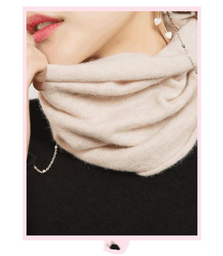 Warm neck cashmere scarf