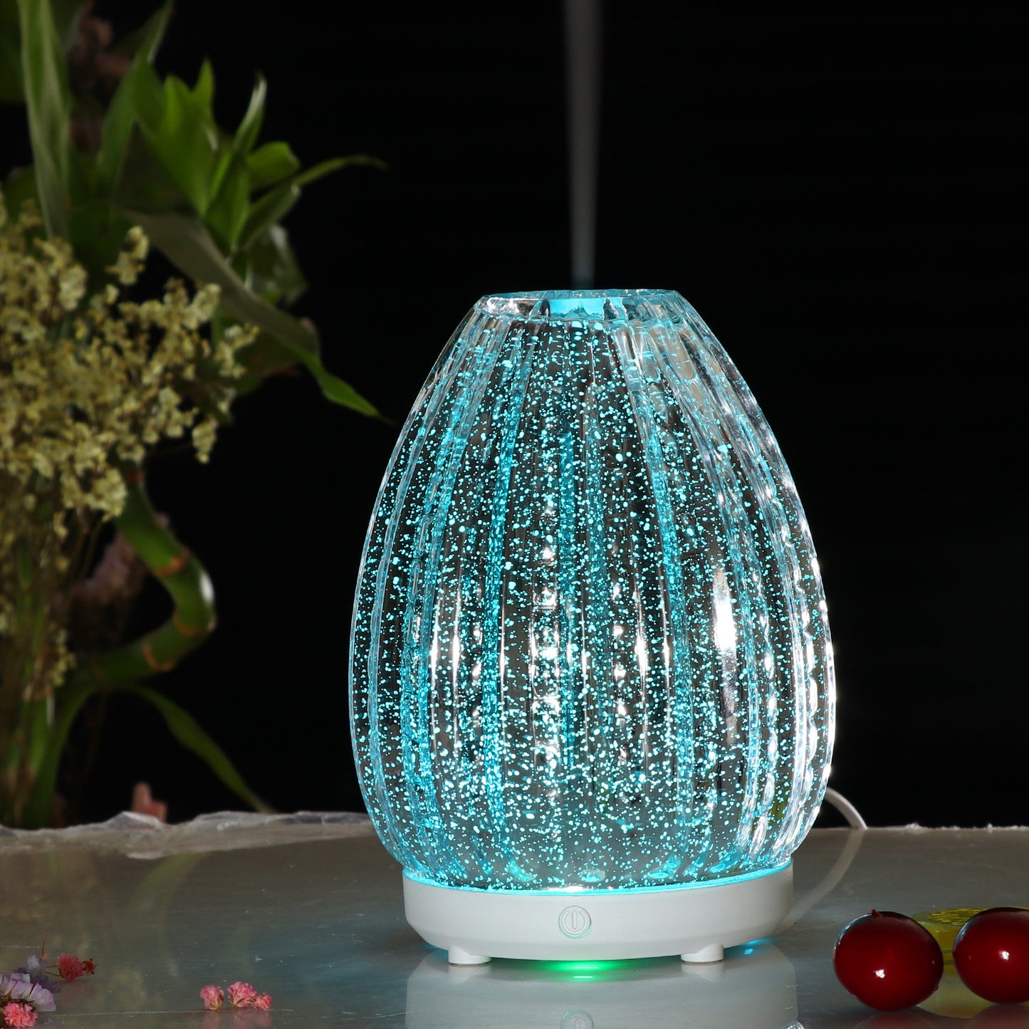 100ml 3D Glas bunte LED Aroma Diffusor Licht 5V Aroma Diffusor Luftbefeuchter kreatives Muster 