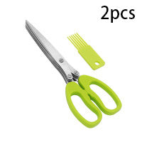 Kitchen Broken Chopped Green Onion Scissors Multi-purpose Stainless Steel Five-layer Scissors Shredding Scissors Five-layer Seaweed Broken Multi-layer Scissors