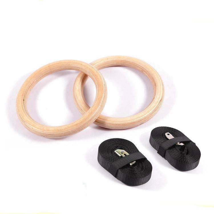 Gymnastic wooden rings for sports competitions Adult pull-ups Birch rings