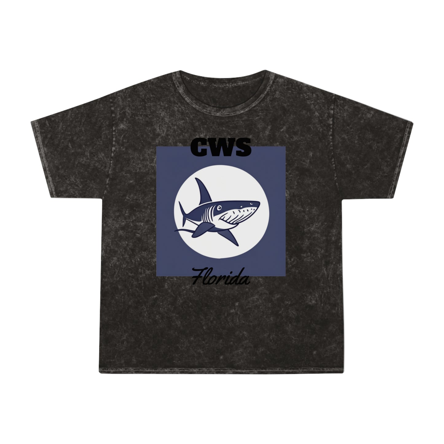 CWS Florida Gray Shark Unisex Mineral Wash T-Shirt By Cozy Winter Store ( ships within USA only)