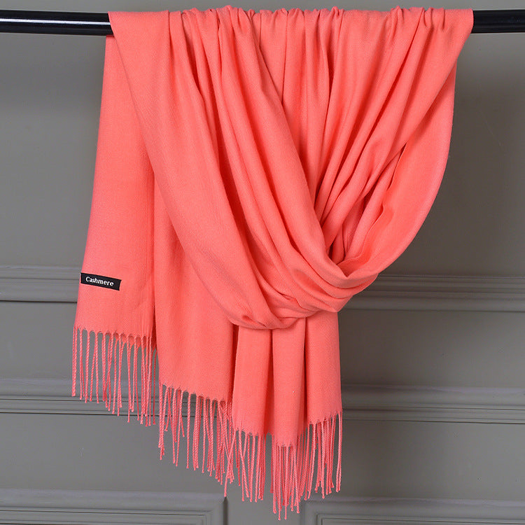 Women's Cashmere Warm Red Annual Meeting Scarf