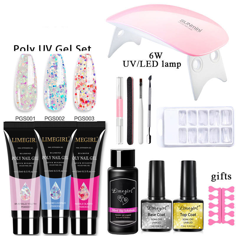 Nail Extension Gel Set Crystal UV Phototherapy