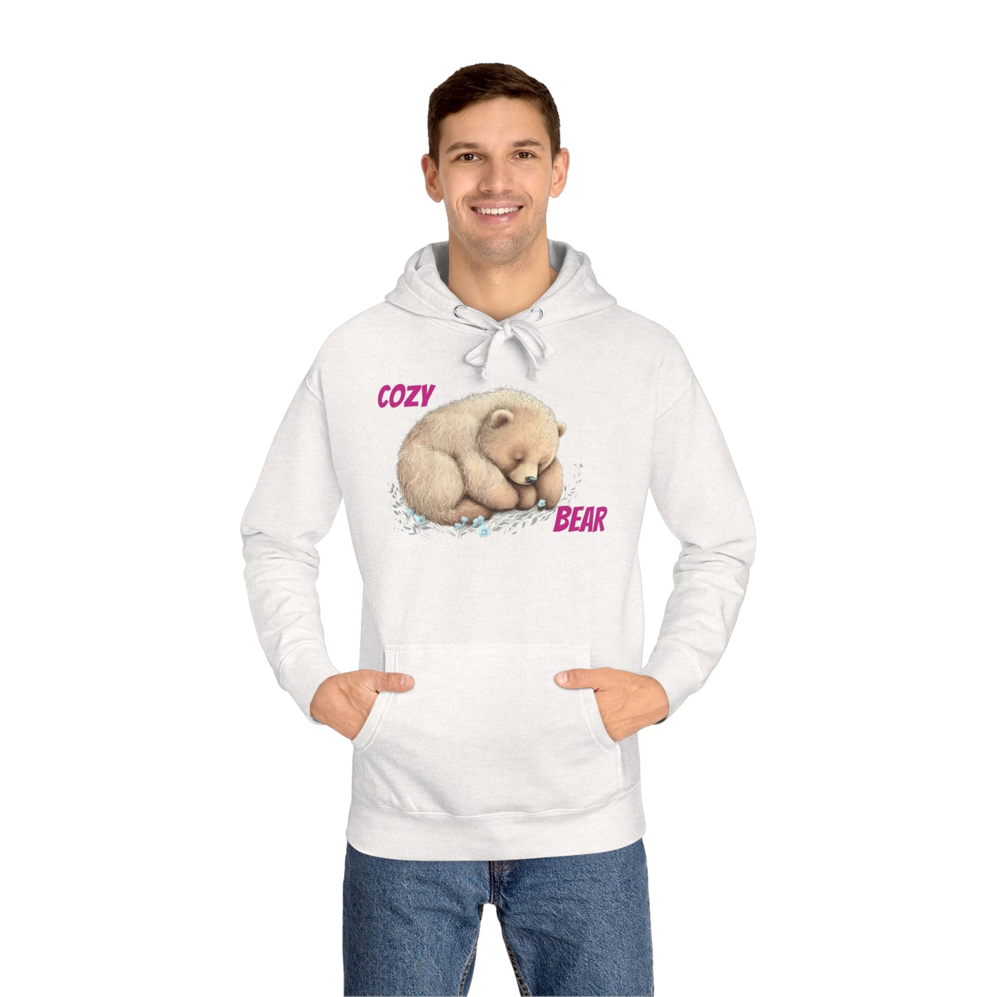 CWS Cozy Bear Unisex Fleece Hoodie By Cozy Winter Store