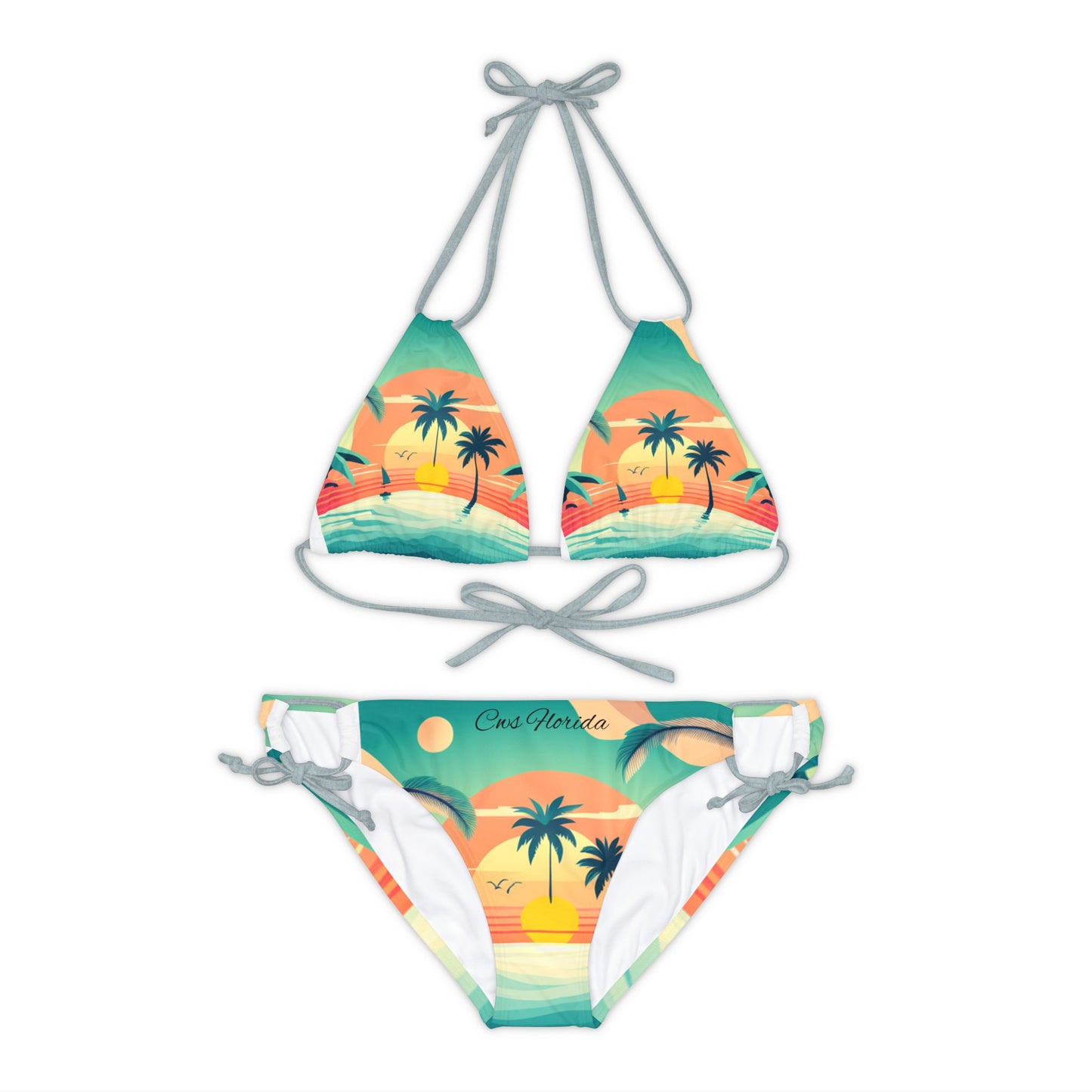 CWS Florida Riemchen-Bikini-Set (AOP) von Cozy Winter Store 