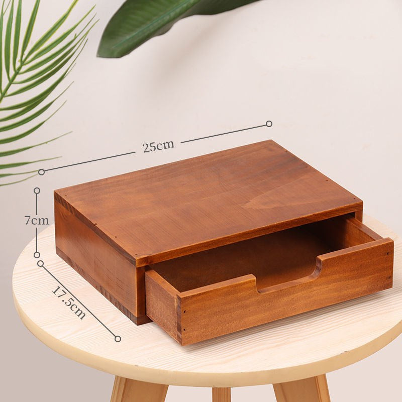 Vintage Wooden Multifunctional Drawer Storage Box