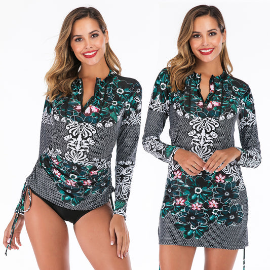 Onyx Long Sleeve One Piece Swimsuit