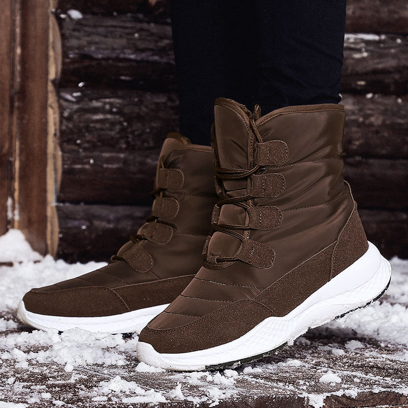 High-top plus velvet snow boots