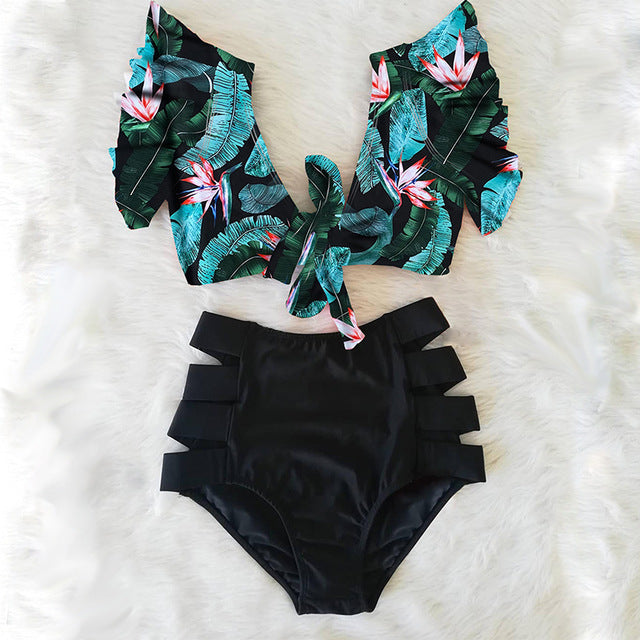 High waist bikini sexy 2-piece set