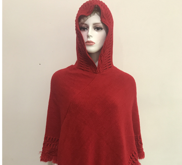 Hollow tassel cloak shawl