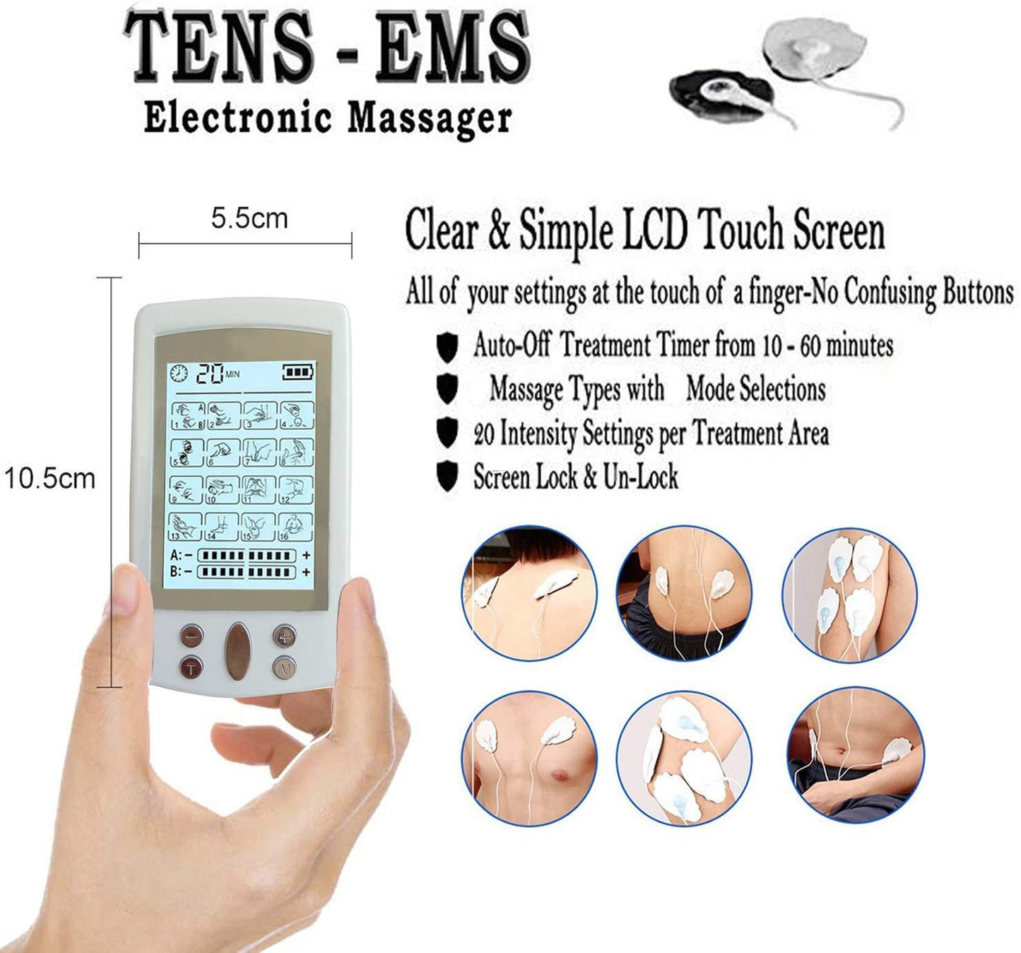 Double 16 Mode TENS Neck Massager