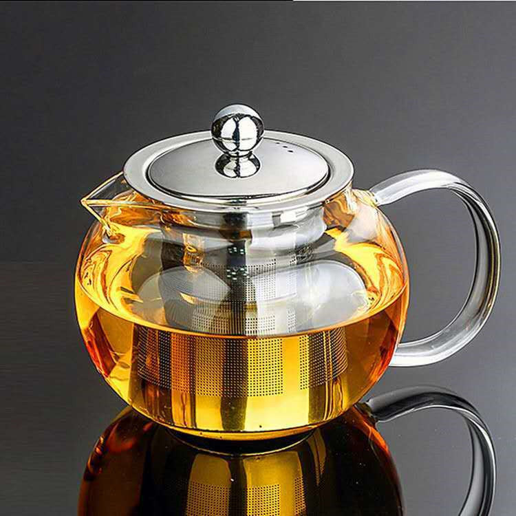 Thickened Flower Teapot Heat Resistant Glass Teapot