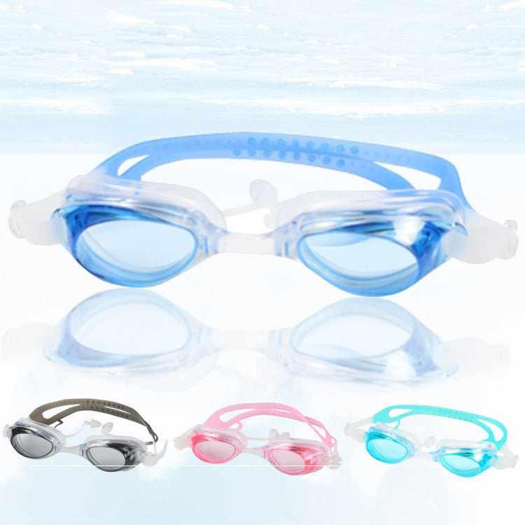 HD Flat Light Waterproof And Antifogging Swimming Glasses