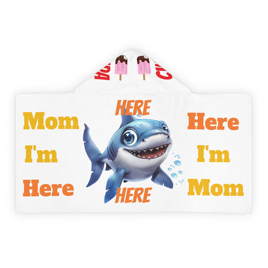 CWS Mom I'm Here Youth Hooded Towel By Cozy Winter Store