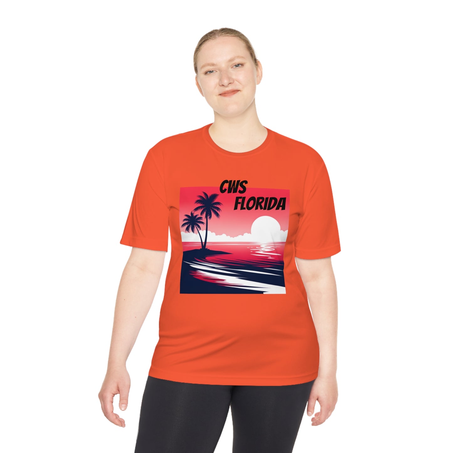 CWS Florida Sunset Unisex Moisture Wicking Tee By Cozy Winter Store (ships within USA only)