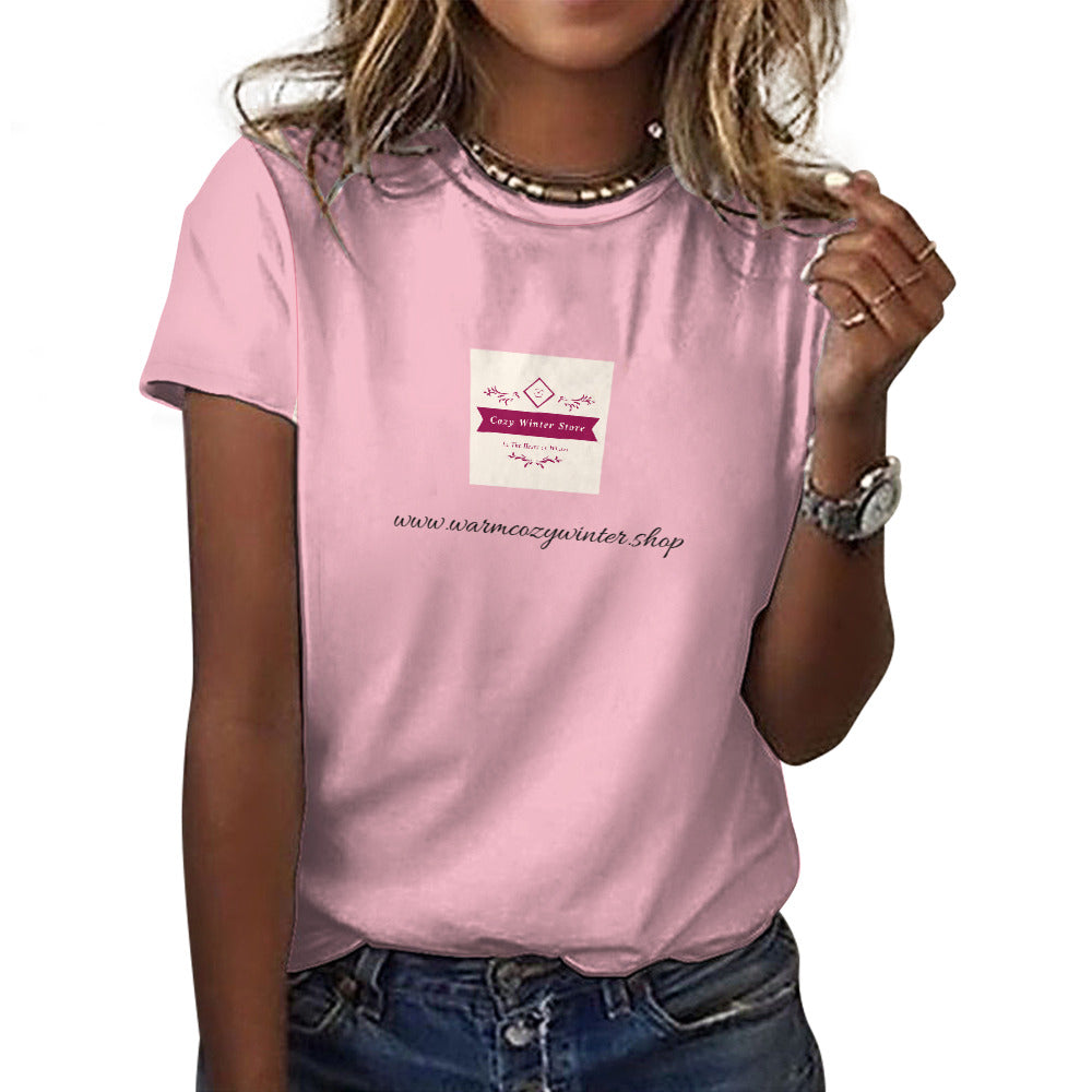 T-Shirt für Damen, 100 % Baumwolle, von Cozy Winter Store