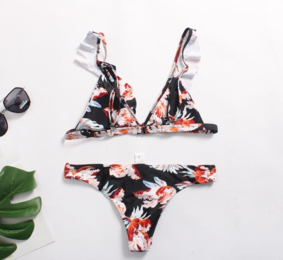 sexy woman swimsuit women high quality Floral print long brazilian bikini