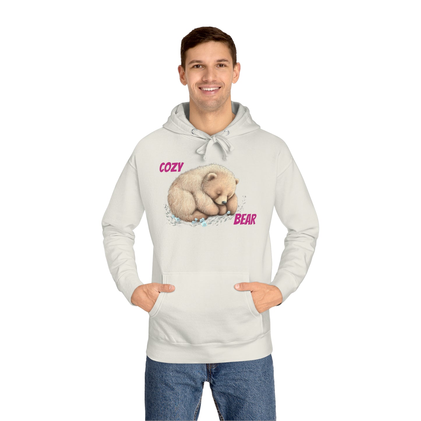 CWS Cozy Bear Unisex Fleece Hoodie By Cozy Winter Store