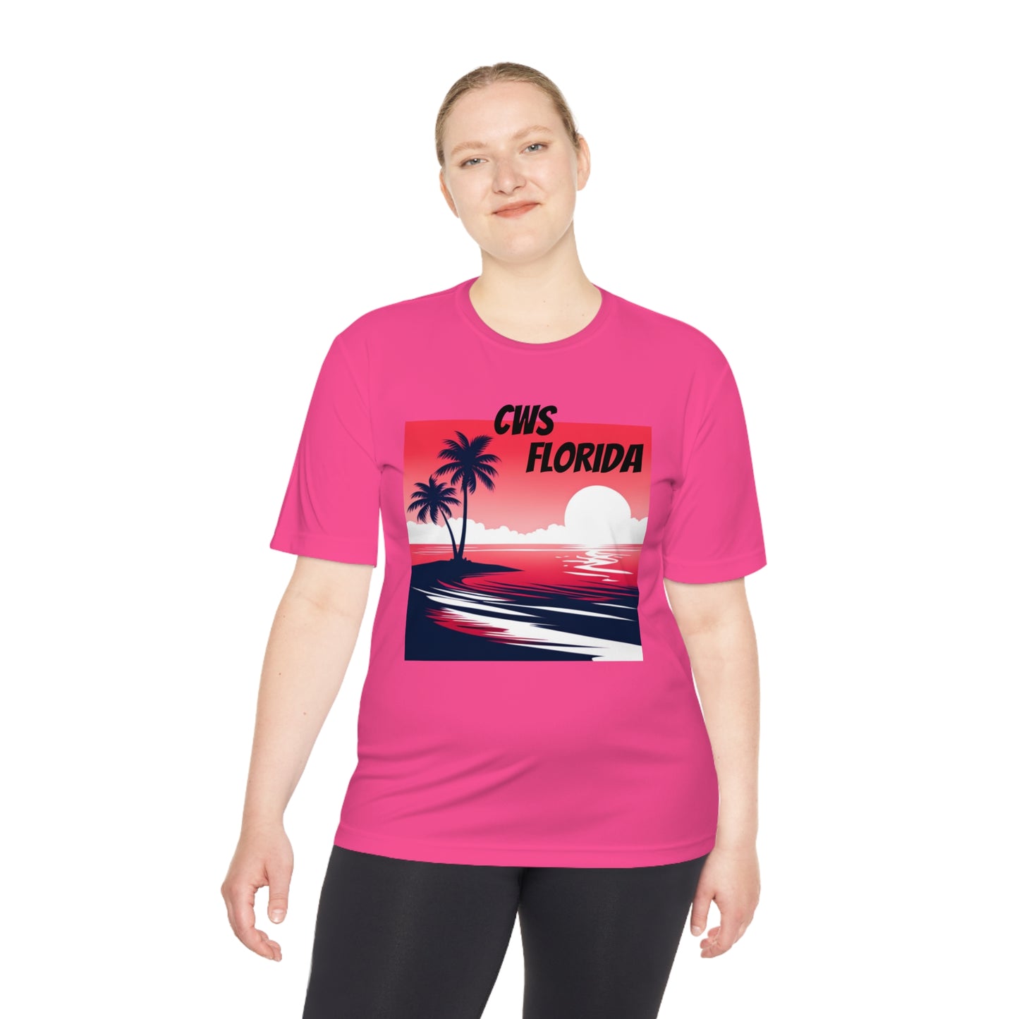 CWS Florida Sunset Unisex Moisture Wicking Tee By Cozy Winter Store (ships within USA only)