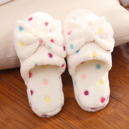 BowBliss: Cotton slippers adorned with a stylish bow for added charm.