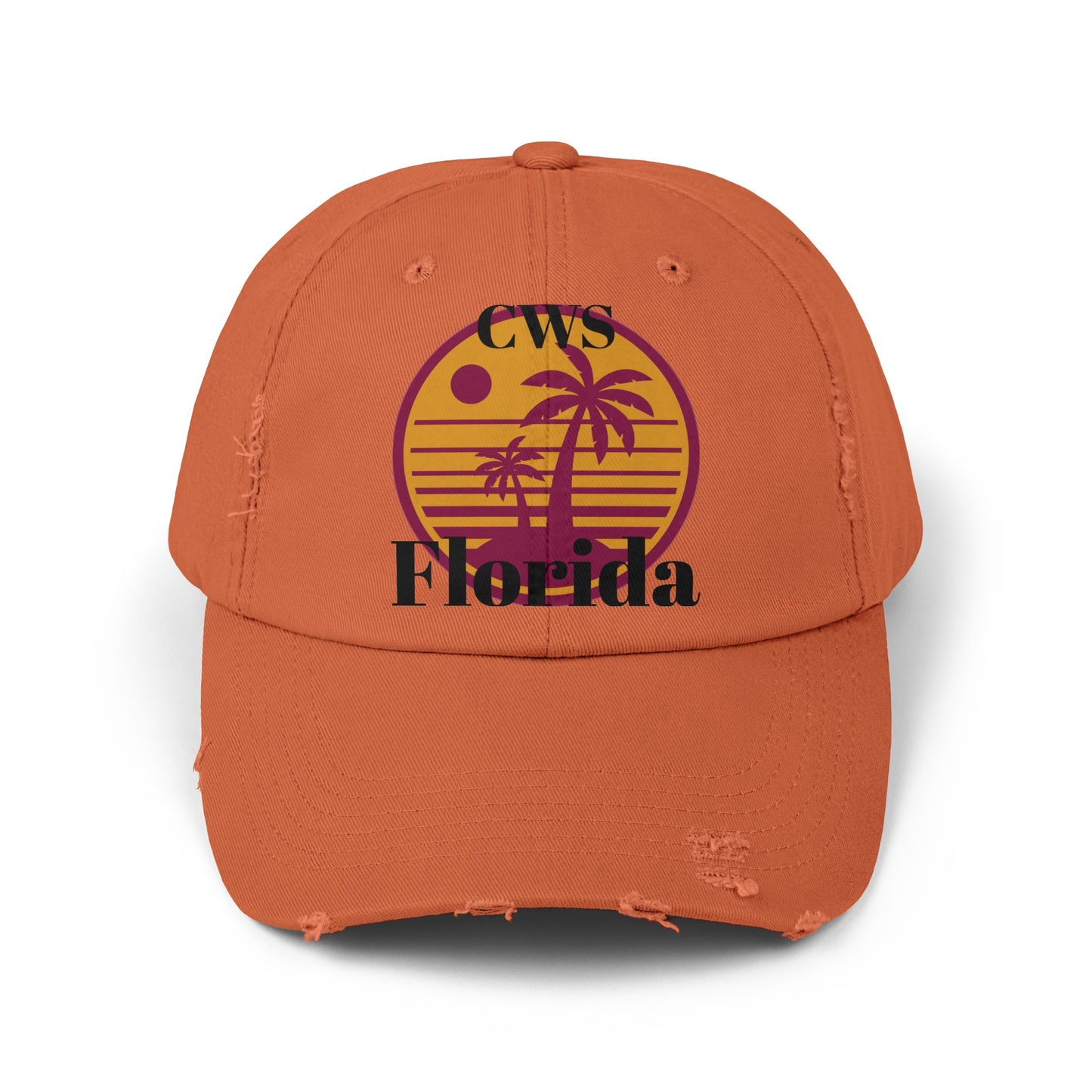 CWS Florida Unisex Distressed Cap By Cozy Winter Store (ships within USA only)