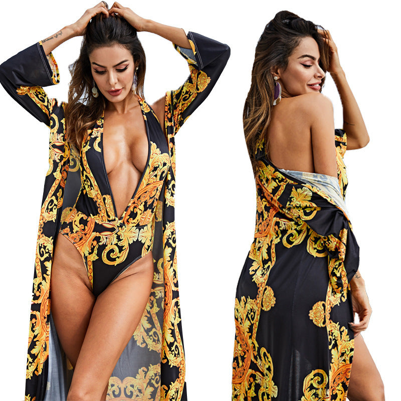 Printed cloak bikini