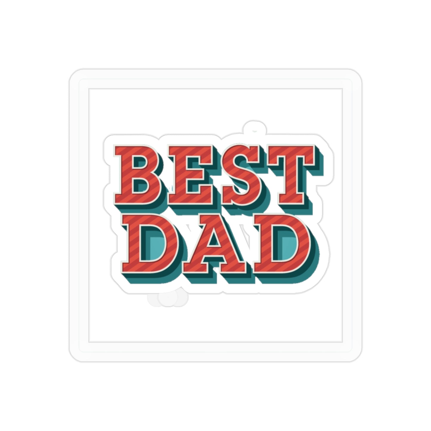 CWS Celbrations Fathers Day "Best Dad" Transparent Outdoor Stickers, Die-Cut, 1pc