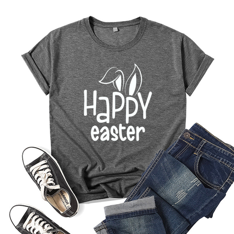 Oberteil mit „Happy Easter“-Print für Damen