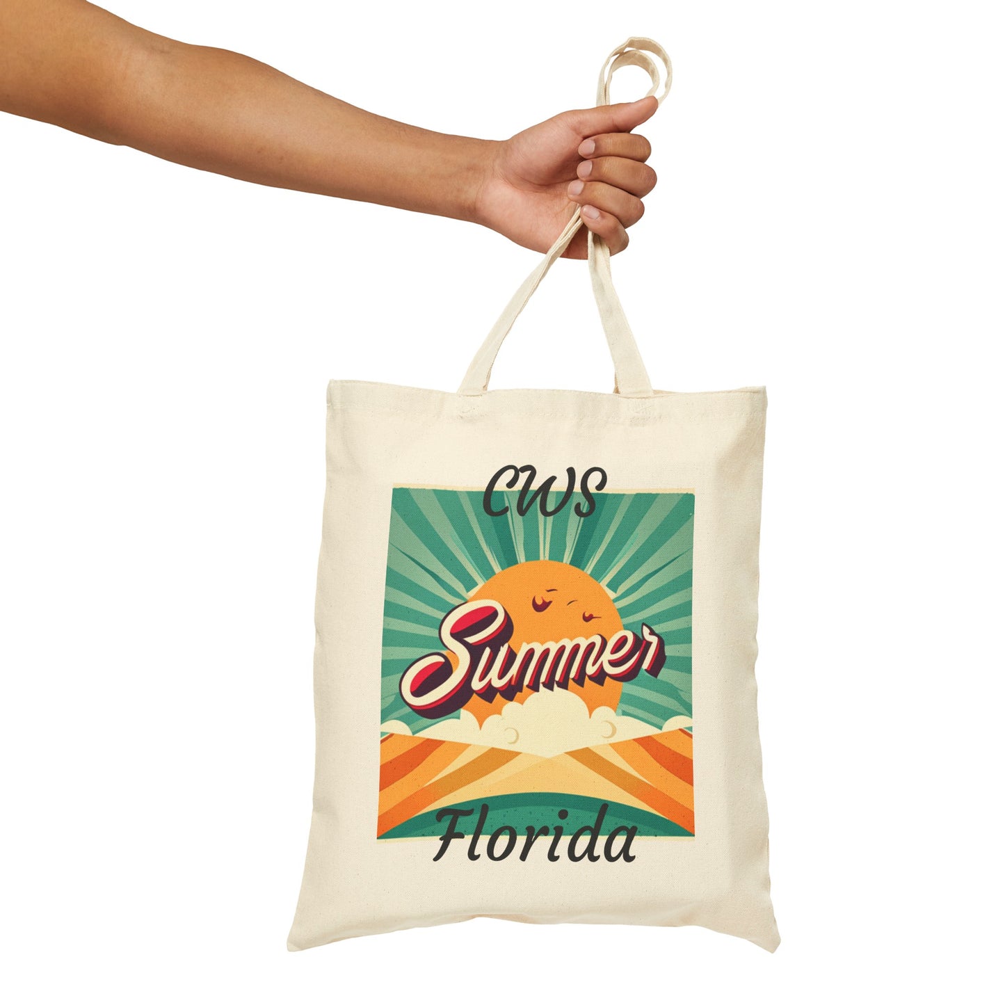 CWS Florida Cotton Canvas Tote Bag By Cozy Winter Store ( ships within USA only)