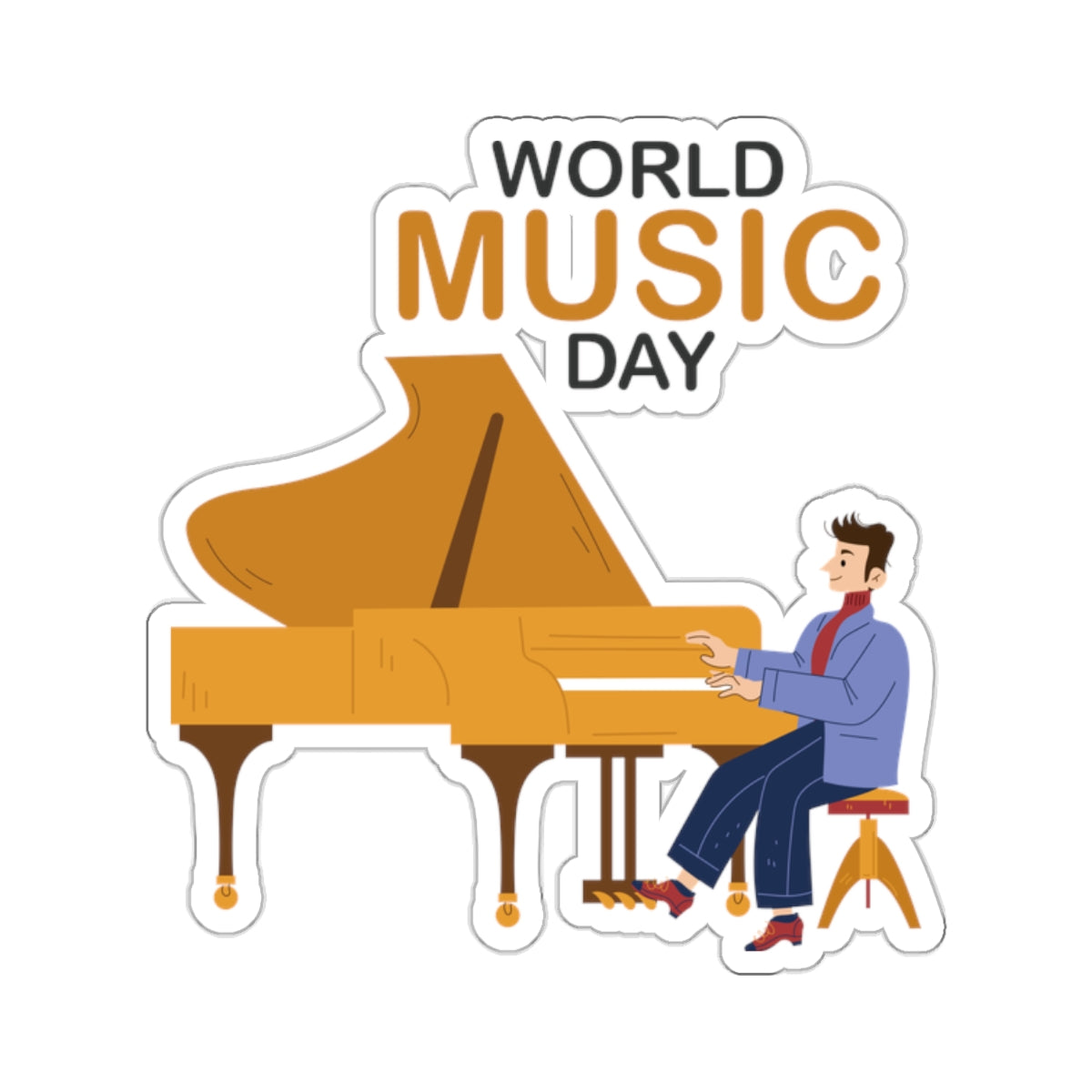 CWS Celebrations World Music Day Kiss-Cut Stickers