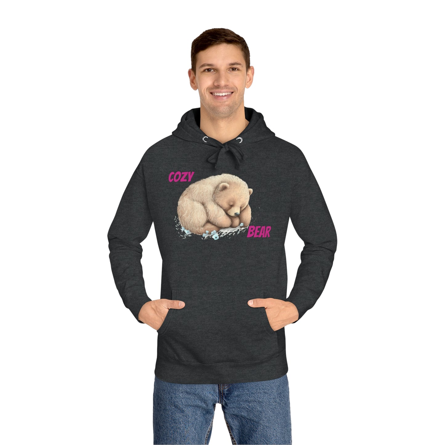 CWS Cozy Bear Unisex Fleece Hoodie By Cozy Winter Store