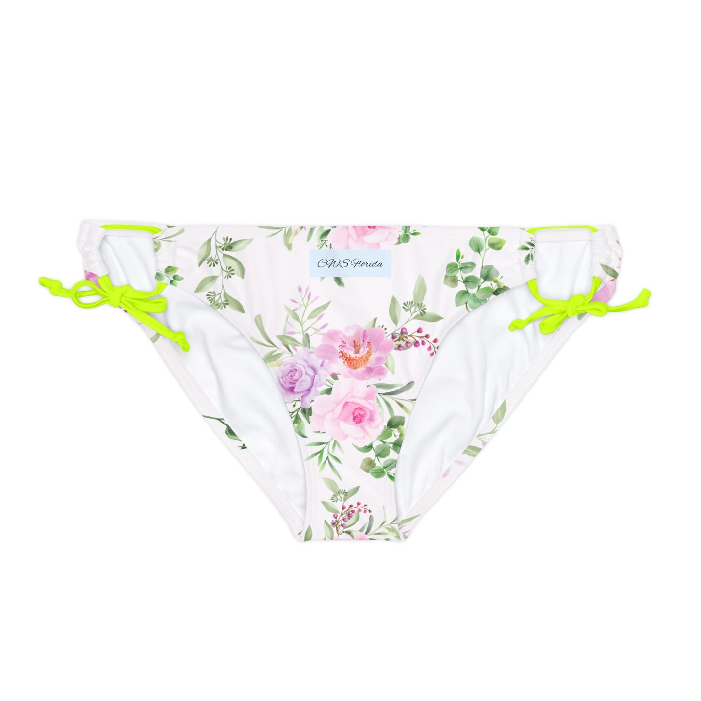 CWS FLorida Loop Tie Side Bikini Bottom (AOP) By Cozy WInter Store (ships within USA only)