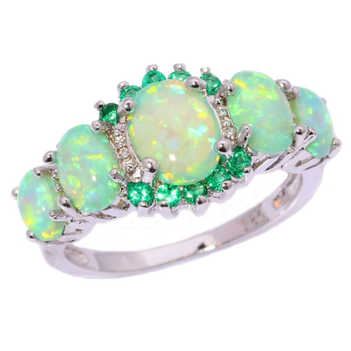 Europäischer und amerikanischer Mode-Opal-Diamant-Damenring