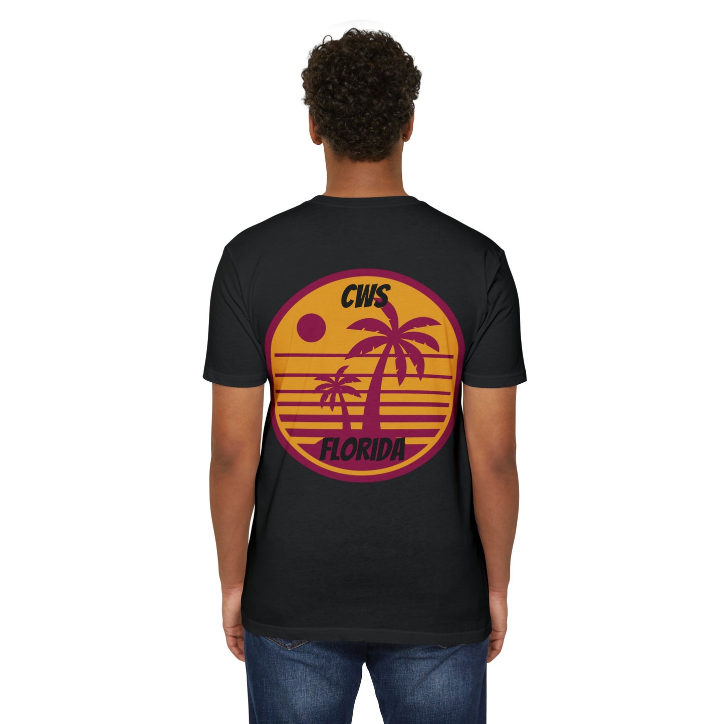 CWS Florida USA Flag Unisex CVC Jersey T-shirt By Cozy Winter Store (ships within USA only)