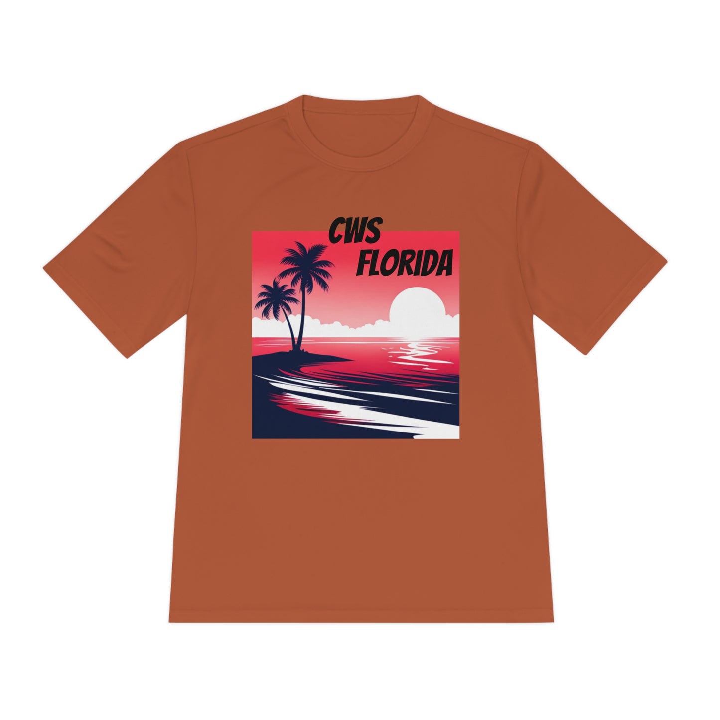 CWS Florida Sunset Unisex Moisture Wicking Tee By Cozy Winter Store (ships within USA only)